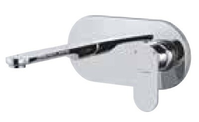 Jaquar-Exposed Part Kit of Single Lever Basin Mixer Wall Mounted Consisting of Operating Lever, Cartridge Sleeve, Wall Flange, Nipple & Spout (Compatible with ALD-233N & ALD-235N) OPP-15233NKPM