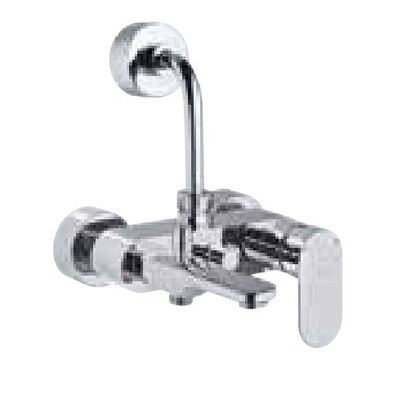 Jaquar-Single Lever Wall Mixer 3-in-1 System with Provision for Both Hand Shower & Overhead Shower Complete with 115mm Long Bend Pipe, Connecting Legs & Wall Flange OPP-15125PM