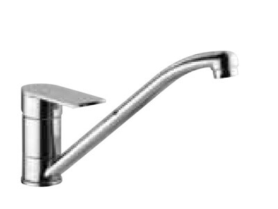 Jaquar-Single Lever Sink Mixer with Swinging Spout (Table Mounted) with 450mm Long Braided Hoses LYR-38173B