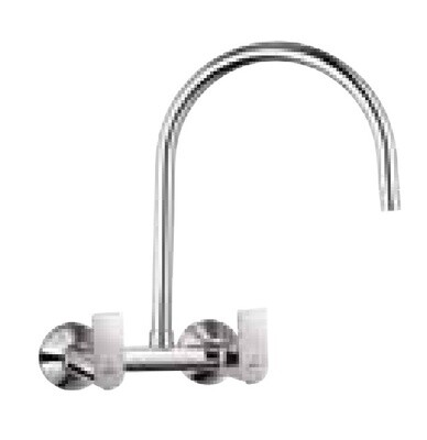 Jaquar-Sink Mixer With Regular Swinging Spout (Wall Mounted Model) With Connecting Legs & Wall Flanges LYR-38309