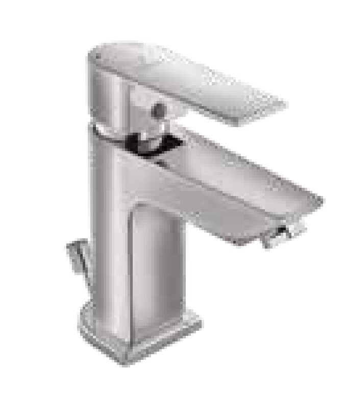 Jaquar-Single Lever Basin Mixer with Popup Waste with 450mm Long Braided Hoses ARI-39051B