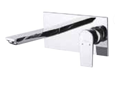Jaquar-Exposed Part Kit of Single Lever Basin Mixer Wall Mounted Consisting of Operating Lever, Cartridge Sleeve, Wall Flange, Nipple & Spout (Compatiblewith ALD-233N & ALD-235N) ARI-39233NK