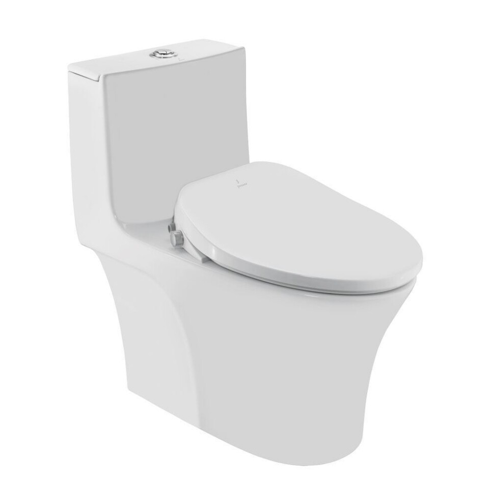 Jaquar-Bidspa Rimless Single Piece WC With Electronic PP Seat Cover, Hinges, Dual Flush Cistern Fitting, Fixing Accessories And Accessories Set, ITS-WHT-89853S300PP
