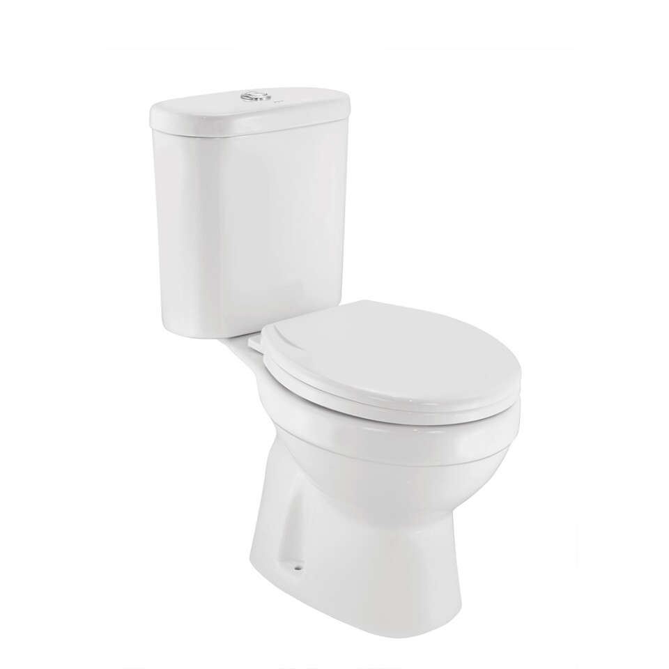 Jaquar Bowl With Cistern For Coupled WC With PP Soft Close Seat Cover, Hinges, Dual Flush Cistern Fitting, Fixing Accessories and Accessories SLS-WHT-6751S220PPZ