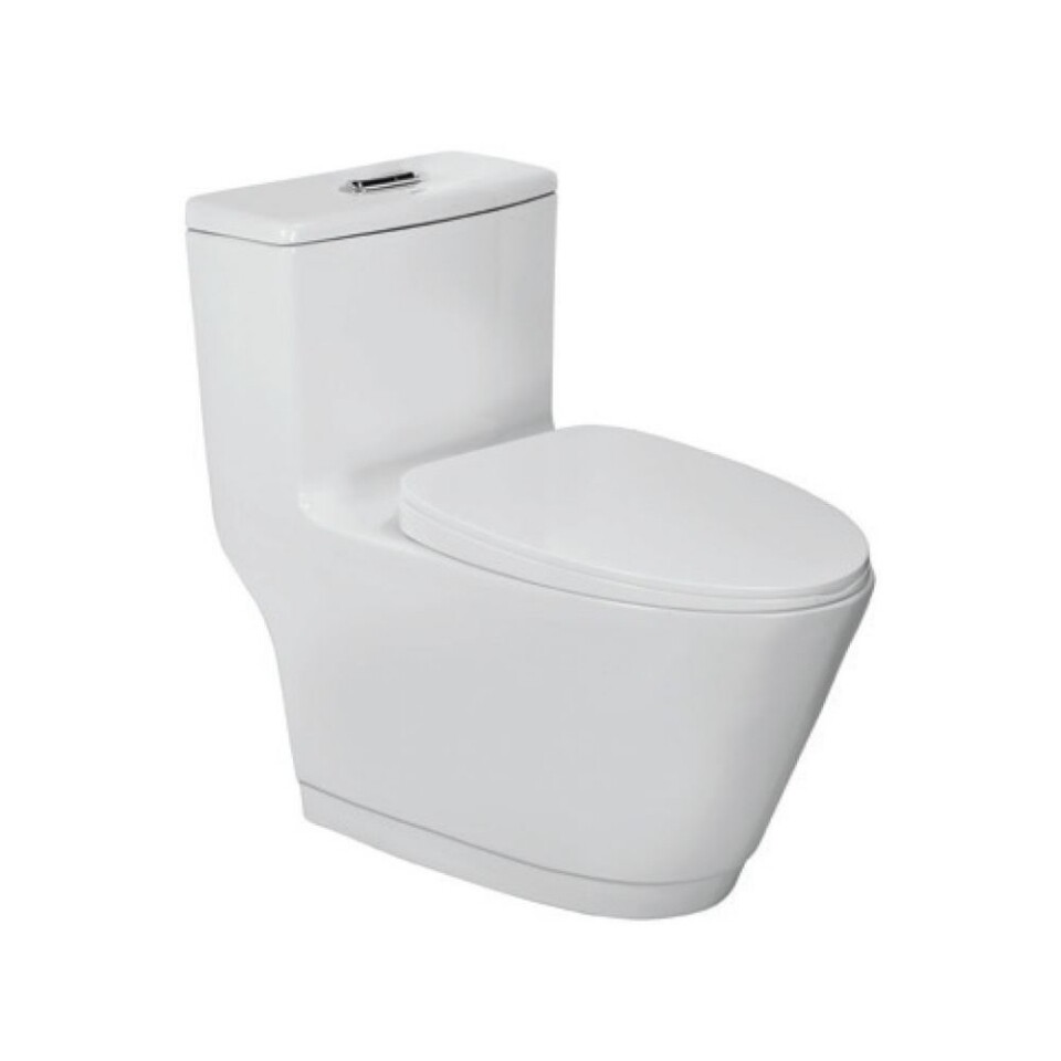 Jaquar-Rimless Single Piece WC With UF Soft Close Seat Cover, Hinges, Dual Flush Cistern Fitting, Fixing Accessories And Accessories Set VGS-WHT-81853S300UF