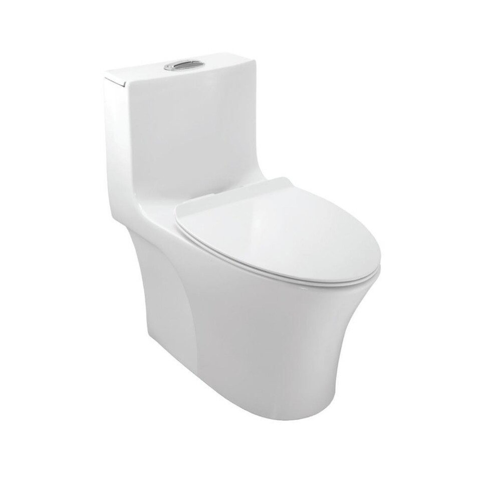 Jaquar-Rimless Single Piece WC With UF Soft Close Slim Seat Cover, Hinges, Dual Flush Cistern Fitting, Fixing Accessories And Accessories SetONS-WHT-10853S300UFSM