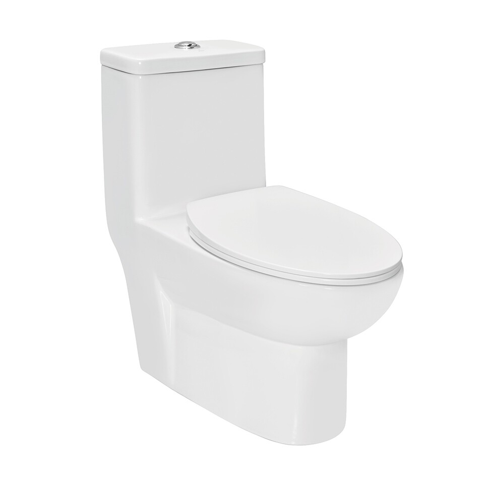 Jaquar-Single Piece WC With PP Soft Close Seat Cover, Hinges, Dual Flush Cistern Fitting, Fixing Accessories And Accessories SetSLS-WHT-6851S300PP