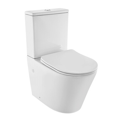 Jaquar-Rimless Bowl With Cistern For Coupled WC With UF Soft Close Slim Seat Cover, Hinges, Dual Flush Cistern Fitting, Conversion Bend, Fixing Accessories And Accessories Set VGS-WHT-81753S250UFSMZ