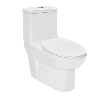 Jaquar-Single Piece WC With UF Soft Close Seat Cover, Hinges, Dual Flush Cistern Fitting, Fixing Accessories And Accessories SLS-WHT-6851S300UF