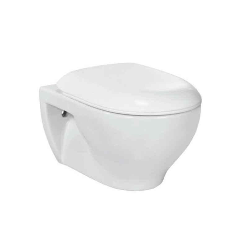 Jaquar-Wall Hung WC with PP soft close
seat cover, Hinges, Accessories Set CNS-WHT-961SPP