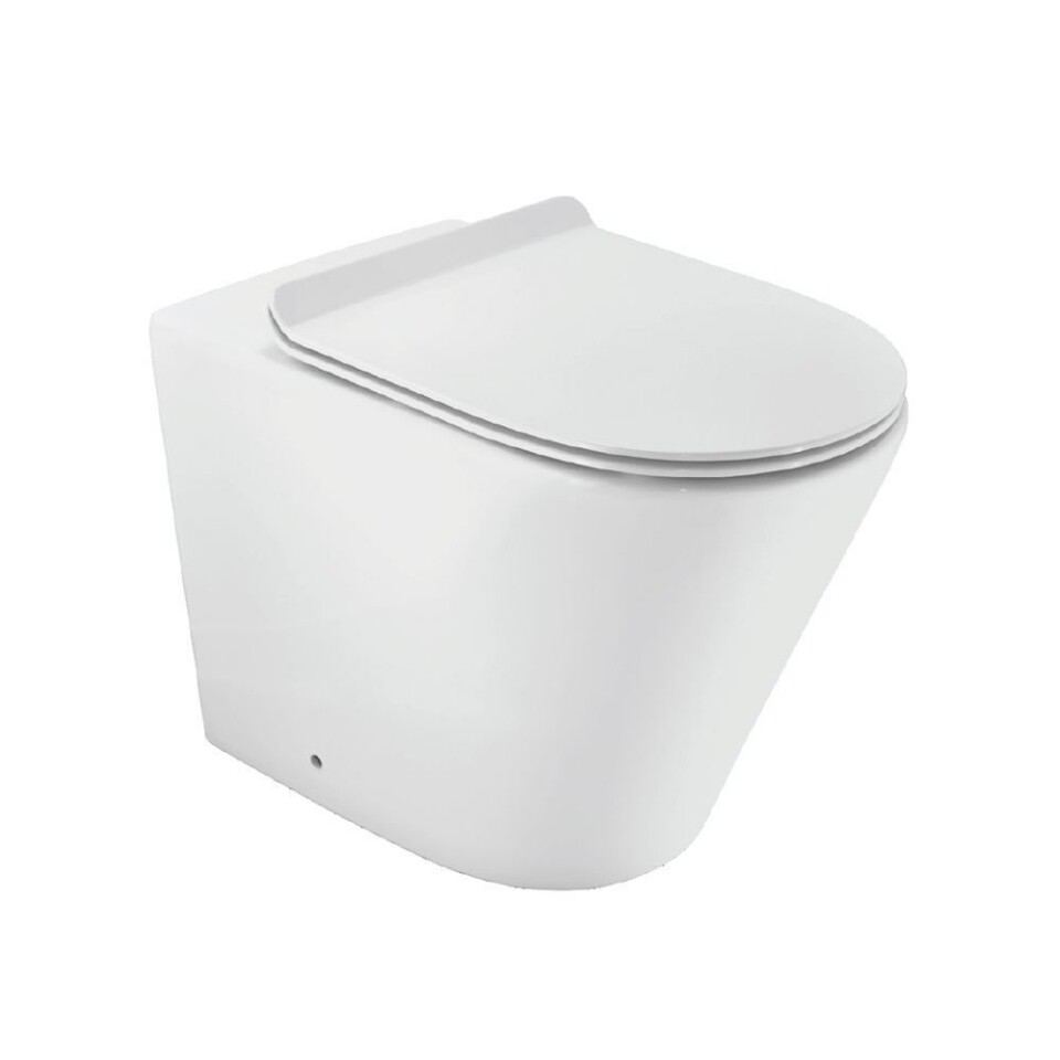 JaquarRimless Back To Wall WC With UF Soft Close Slim Seat Cover, Hinges, Fixing Accessories And Accessories Se-OPS-WHT 15955P180UFSM