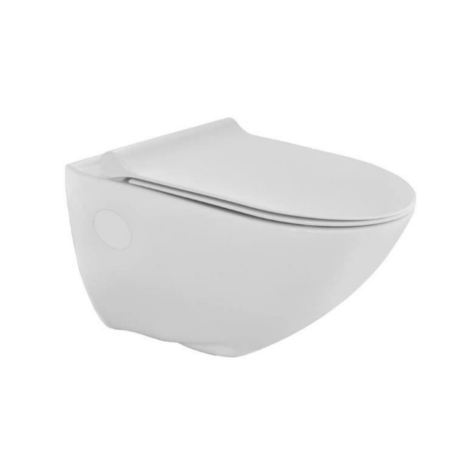 Jaquar-Rimless Wall Hung WC with UF
soft close slim seat cover, Hinges,
Accessories Set CNS-WHT-963UFSM