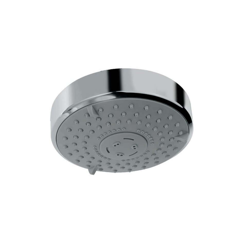 Jaquar-Overhead Shower ø120mm RoundShape Multi Flow (ABS Body Chrome Plated with Gray Face Plate) with Rubit Cleaning System OHS-1799