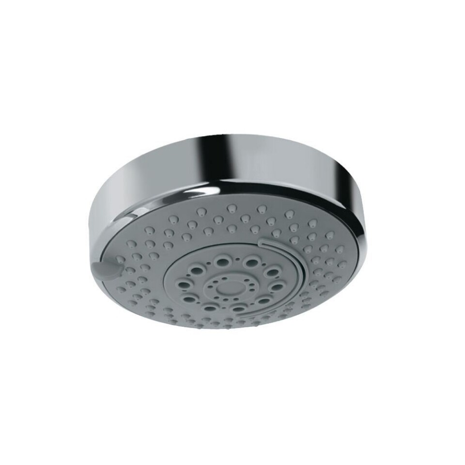Jaquar-Overhead Shower ø120mm Round Shape Multi Flow with Cascade Effect (ABS Body Chrome Plated with Gray Face Plate) with Rubit Cleaning System OHS-1779