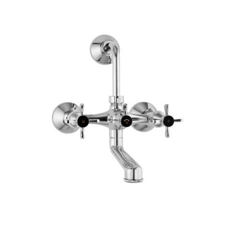 Jaquar-Wall Mixer with Provision For Overhead Shower with 115mm
Long Bend Pipe On Upper Side,Connecting Legs & Wall Flanges-7273PM