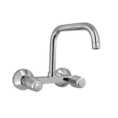 Jaquar-Sink Mixer with Pipe Swinging Spout (Wall Mounted Model) with
Connecting Legs & Wall Flanges-COP-309PM