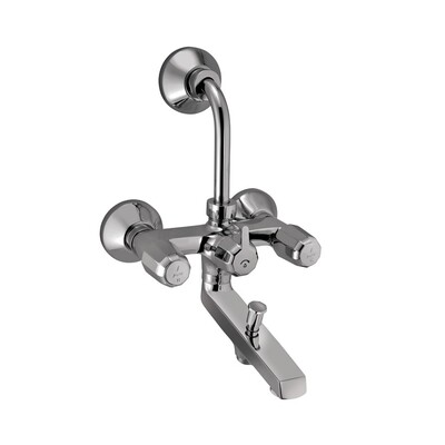 Jaquar-Wall Mixer 3-in-1 System with Provision for both Hand Shower and OverheadShower Complete with 115mm Long Bend Pipe, Connecting Legs & Wall Flange (without Hand & Overhead Shower
COP-281PM