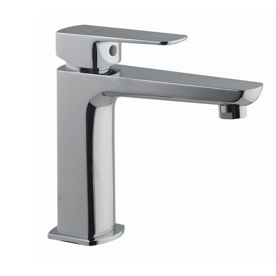 Jaquar-Single Lever Basin Mixer without Popup Waste with 450mm Long Braided Hoses-KUP-35011BPM