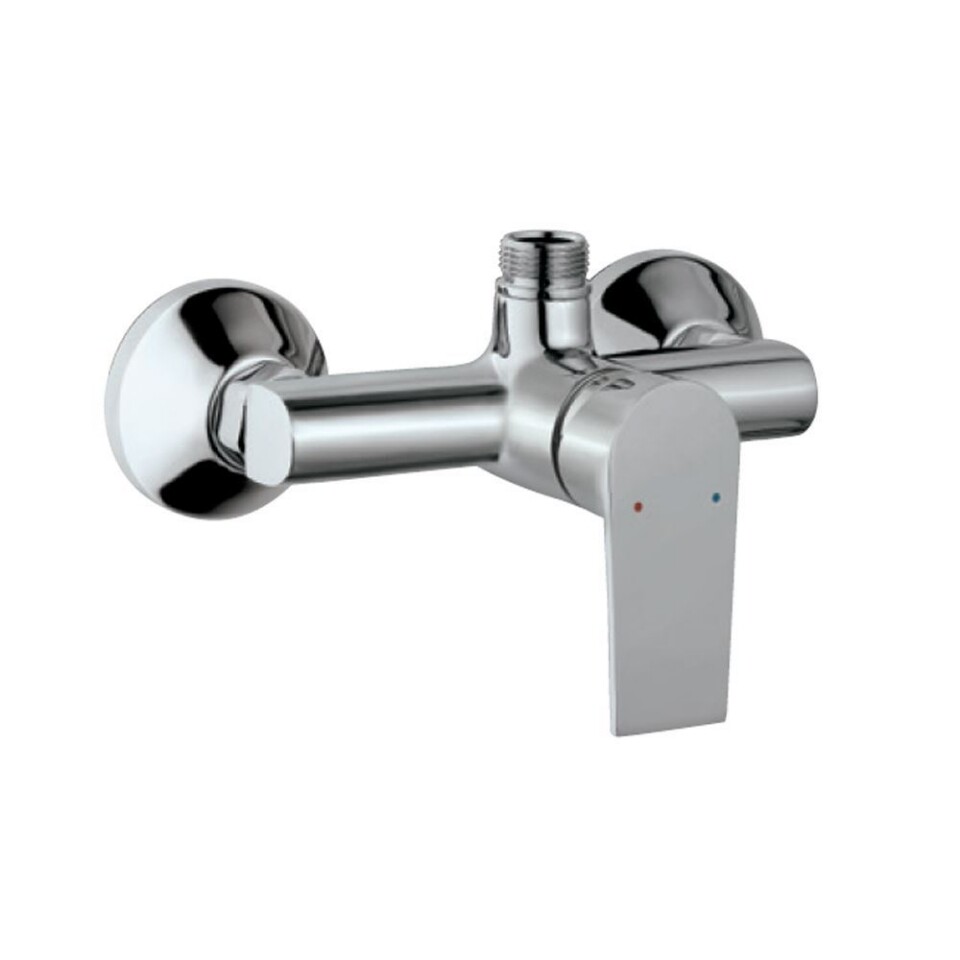 Jaquar-Single Lever Exposed Shower Mixer With Provision for Connection to Exposed Shower Pipe (SHA-1211N) With Connecting Legs & Wall Flanges ARI-39147