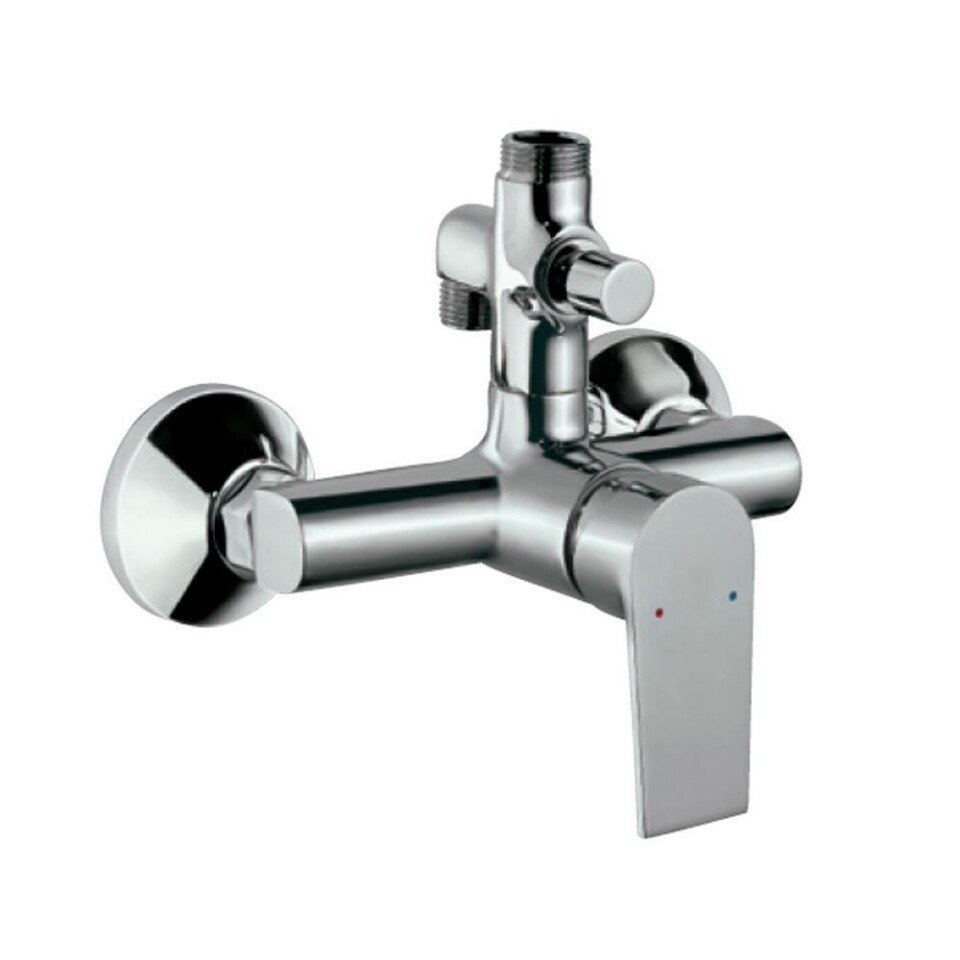 Jaquar-Single Lever Exposed Shower MixerWith Provision For Connection toExposed Shower Pipe (SHA-1211NH &SHA-1213) & Hand Shower WithConnecting Legs & Wall Flanges ARI-39145