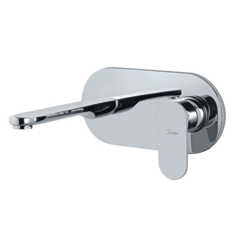 Jaquar-Exposed Part Kit of Single Lever Basin Mixer Wall Mounted Consisting of Operating Lever, Cartridge Sleeve, Wall Flange, Nipple & Spout (Compatible with ALD-233N & ALD-235N) OPP-15233NKPM