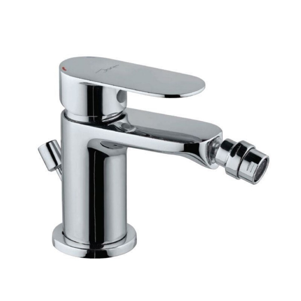 Jaquar-Single Lever 1-Hole Bidet Mixer with Popup Waste System with 375mm Long Braided Hoses OPP-15213BPM