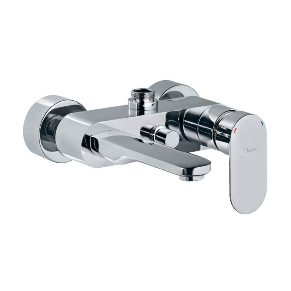 Jaquar-Single Lever Wall Mixer with Provision for Connection to Exposed Shower Pipe (SHA-1211N) with Connecting Legs & Wall Flanges OPP-15115PM