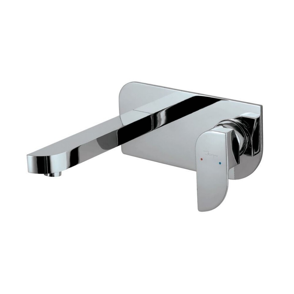 Jaquar-Exposed Part Kit of Single Lever Basin Mixer Wall Mounted Consisting of Operating Lever, Cartridge Sleeve, Wall Flange, Nipple & Spout (Compatiblewith ALD-233N & ALD-235N) ALI-85233NK