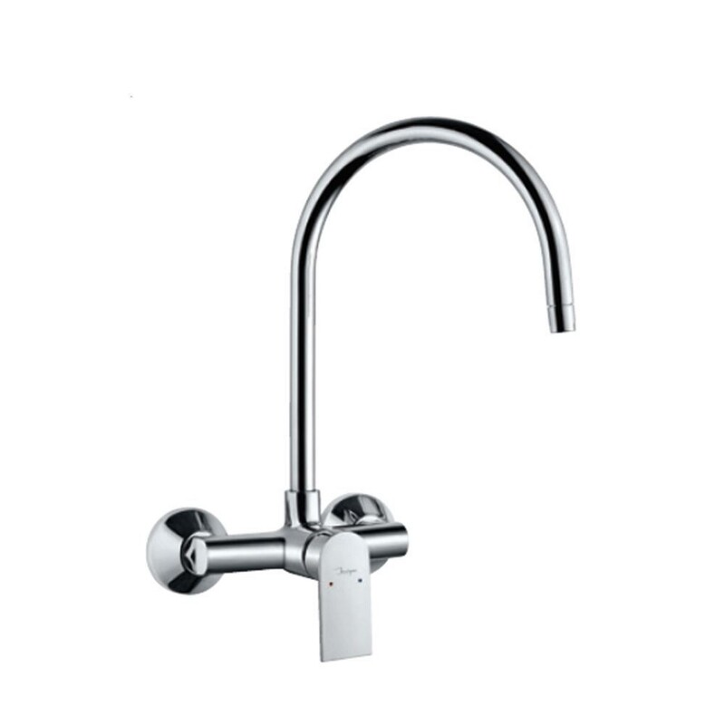 Jaquar-Single Lever Sink Mixer With Swinging Spout on Upper Side (Wall Mounted Model) With Connecting Legs & Wall Flanges  LYR-38165