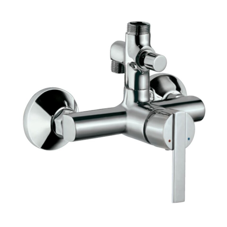 Jaquar-Single Lever Exposed Shower MixerWith Provision For Connection toExposed Shower Pipe (SHA-1211NH &SHA-1213) & Hand Shower WithConnecting Legs & Wall Flanges FON-40145