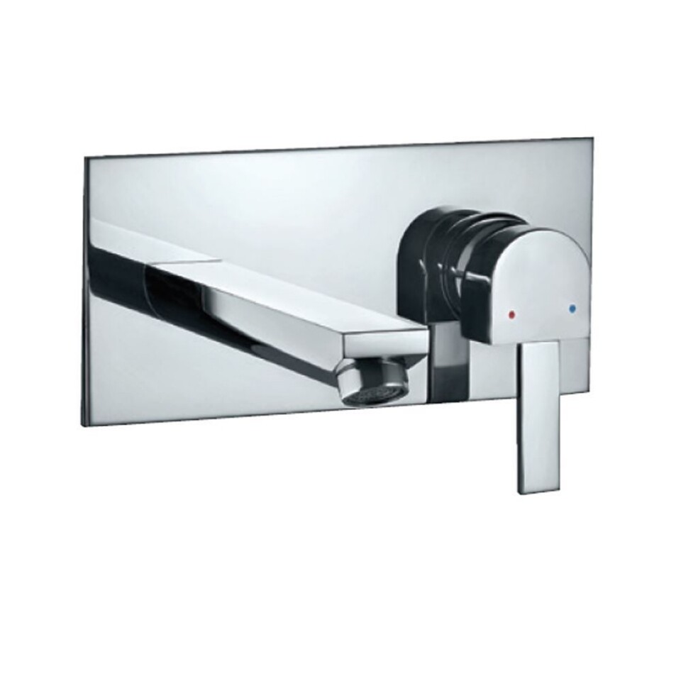 Jaquar-Exposed Part Kit of Single Lever Basin Mixer Wall Mounted Consisting of Operating Lever, Cartridge Sleeve, Wall Flange, Nipple & Spout (Compatiblewith ALD-233N & ALD-235N) DRC-37233NK