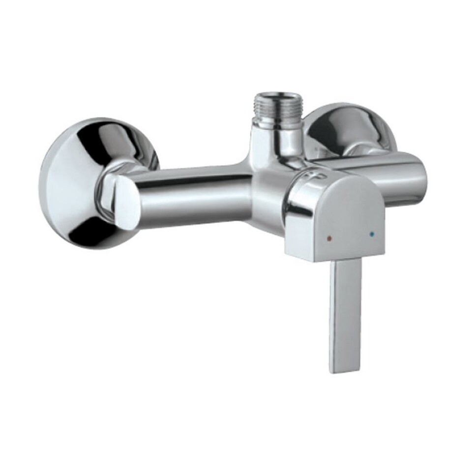 Jaquar-Single Lever Exposed Shower Mixer With Provision for Connection to Exposed Shower Pipe (SHA-1211N) With Connecting Legs & Wall Flanges DRC-37147