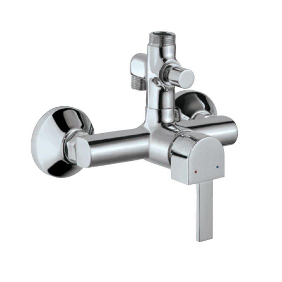 Jaquar-Single Lever Exposed Shower MixerWith Provision For Connection toExposed Shower Pipe (SHA-1211NH &SHA-1213) & Hand Shower WithConnecting Legs & Wall Flanges DRC-37145