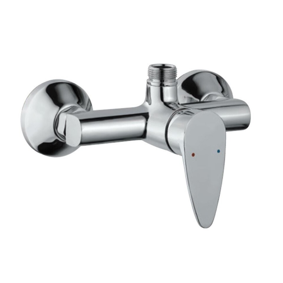 Jaquar-Single Lever Exposed Shower Mixer With Provision for Connection to Exposed Shower Pipe (SHA-1211N) With Connecting Legs & Wall Flanges VGP-81147