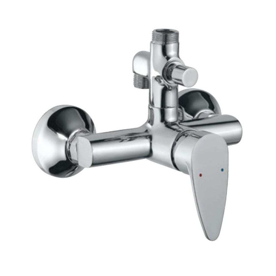 Jaquar-Single Lever Exposed Shower MixerWith Provision For Connection toExposed Shower Pipe (SHA-1211NH &SHA-1213) & Hand Shower WithConnecting Legs & Wall Flanges VGP-81145