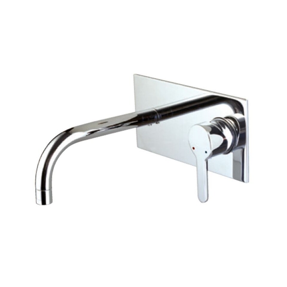 Jaquar-Exposed Part Kit of Single Lever Basin Mixer Wall Mounted Consisting of Operating Lever, Cartridge Sleeve, Wall Flange, Nipple & Spout (Compatiblewith ALD-233N & ALD-235N) FUS-29233NK