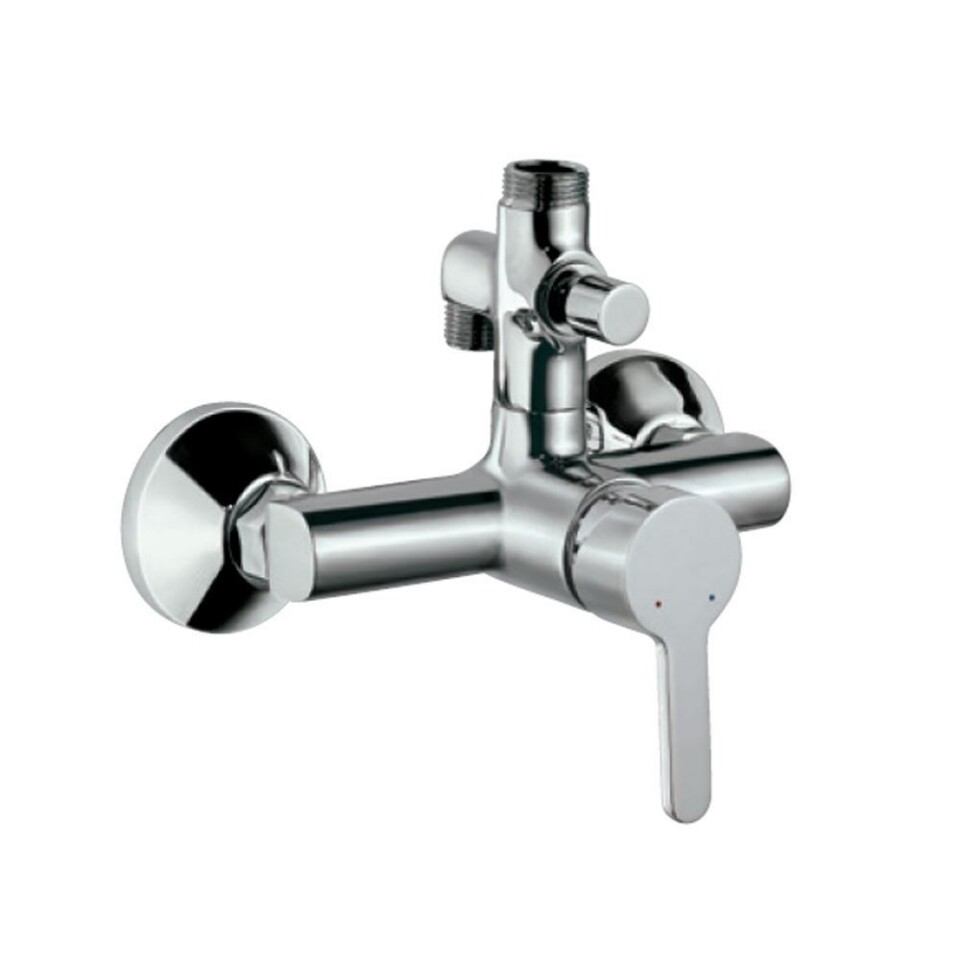 Jaquar-Single Lever Exposed Shower MixerWith Provision For Connection toExposed Shower Pipe (SHA-1211NH &SHA-1213) & Hand Shower WithConnecting Legs & Wall Flanges FUS-29145