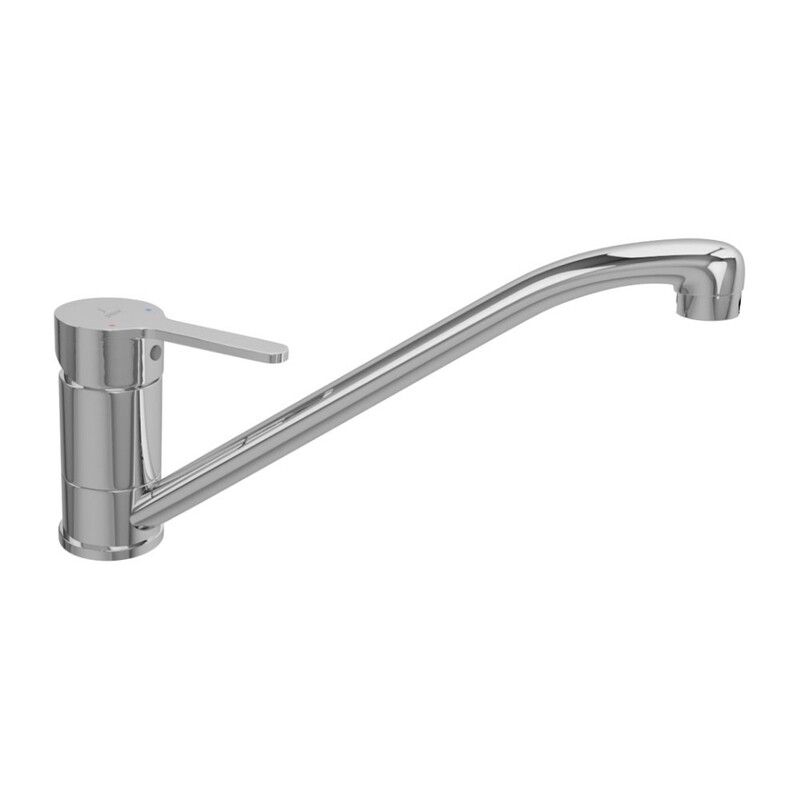 Jaquar-Single Lever Sink Mixer with Swinging Spout (Table Mounted) with 450mm Long Braided Hoses FUS-29173B