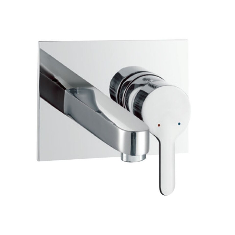 Jaqaur-Single Lever High Flow Bath Filler (Concealed Body) Wall Mounted Model with Bath Spout (Composite One Piece Body) FUS-29135