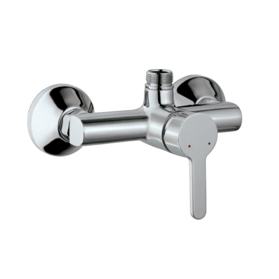 Jaquar-Single Lever Exposed Shower Mixer With Provision for Connection to Exposed Shower Pipe (SHA-1211N) With Connecting Legs & Wall Flanges FUS-29147