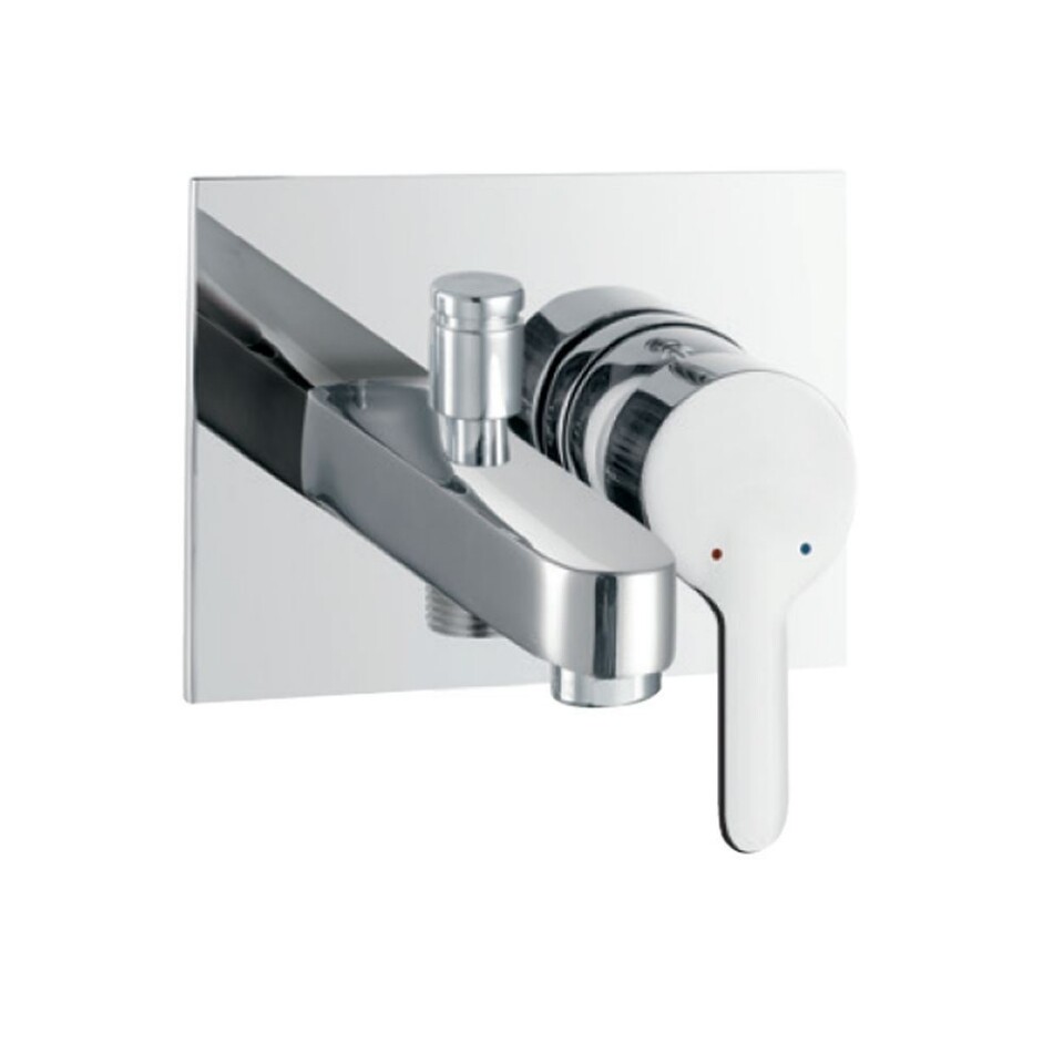 Jaqaur-Single Lever High Flow Bath &Shower Mixer (Concealed Body) Wall Mounted Model with Bath Spout (Composite One Piece Body) FUS-29137