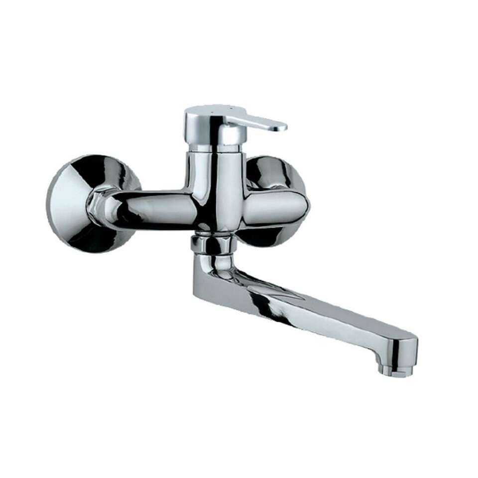Jaquar-Single Lever Sink Mixer Swinging Spout (Wall Mounted Model) With Connecting Legs & Wall Flanges FUS-29163