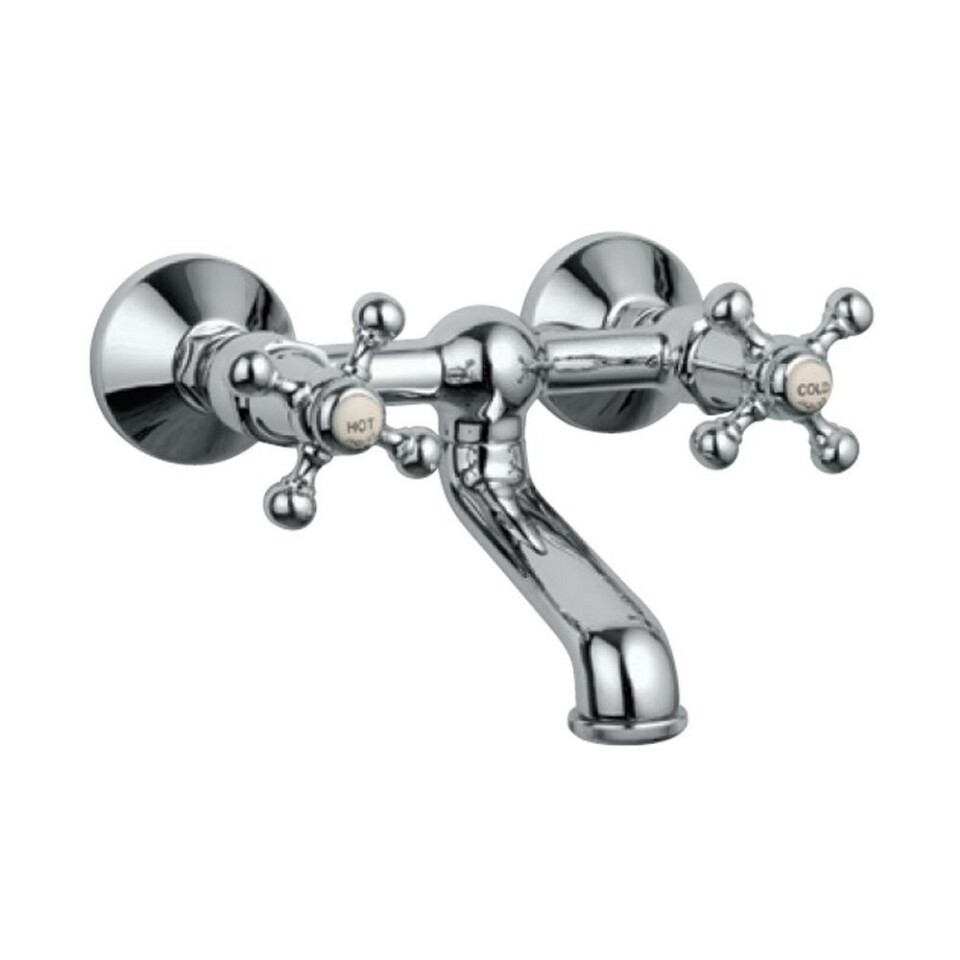 Jaquar-Wall Mixer Non-Telephonic Shower Arrangement with Connecting Legs & Wall Flanges QQT-7219