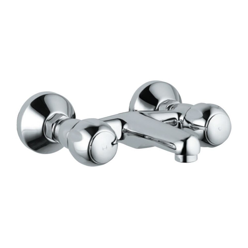 Jaquar-Wall Mixer Non-Telephonic Shower Arrangement with Connecting Legs & Wall Flanges CQT-23219