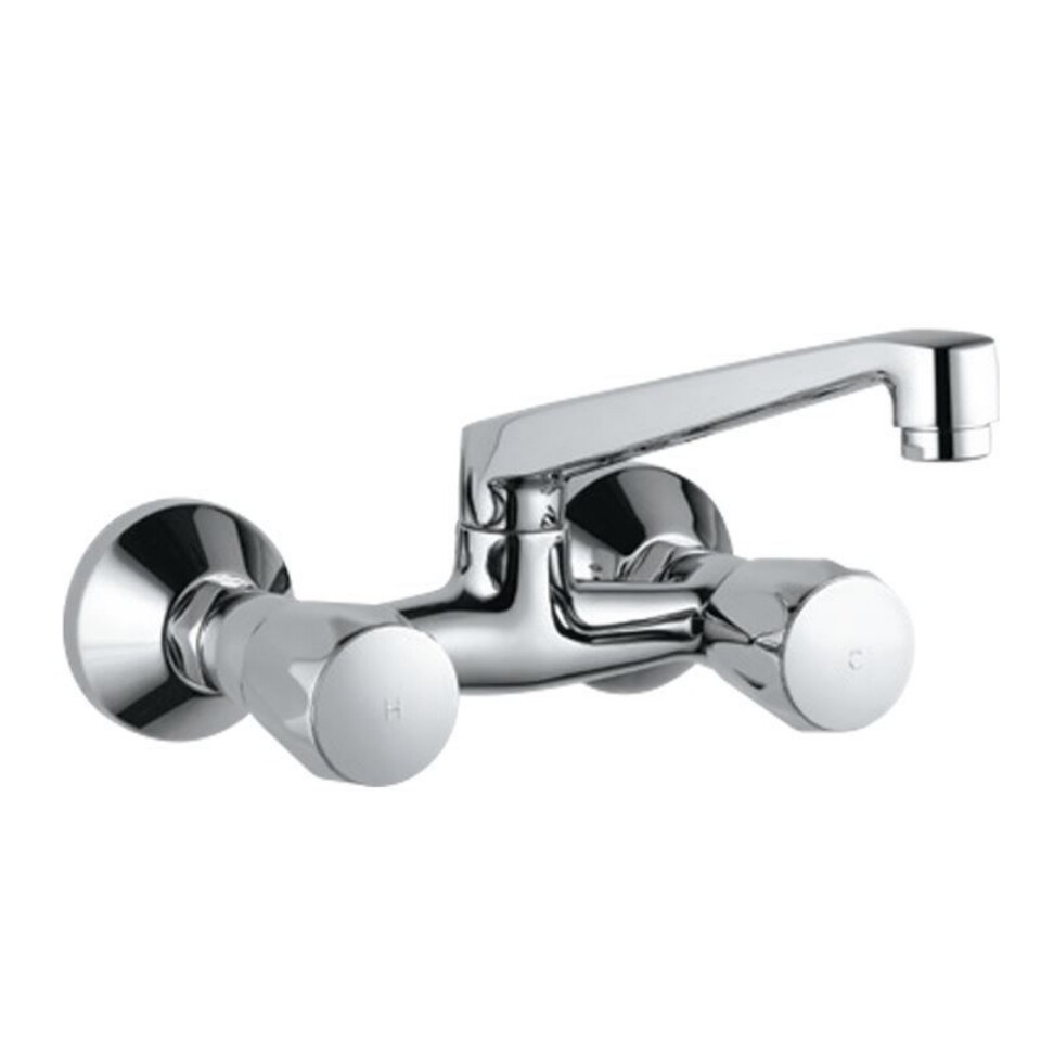 Jaquar-Sink Mixer with Swinging Spout (Wall Mounted Model) with Connecting Legs & Wall Flanges CON-309KNM