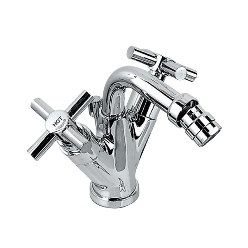Jaquar-1 - Hole Bidet Mixer with Popup Waste System with 375mm Long Braided Hoses SOL-6613B