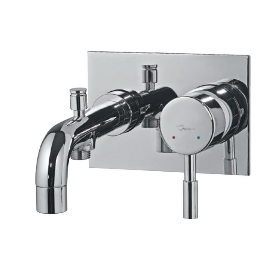Jaqaur-Single Lever High Flow Bath &Shower Mixer (Concealed Body) Wall Mounted Model with Button Spout (Composite One Piece Body) SOL-6137
