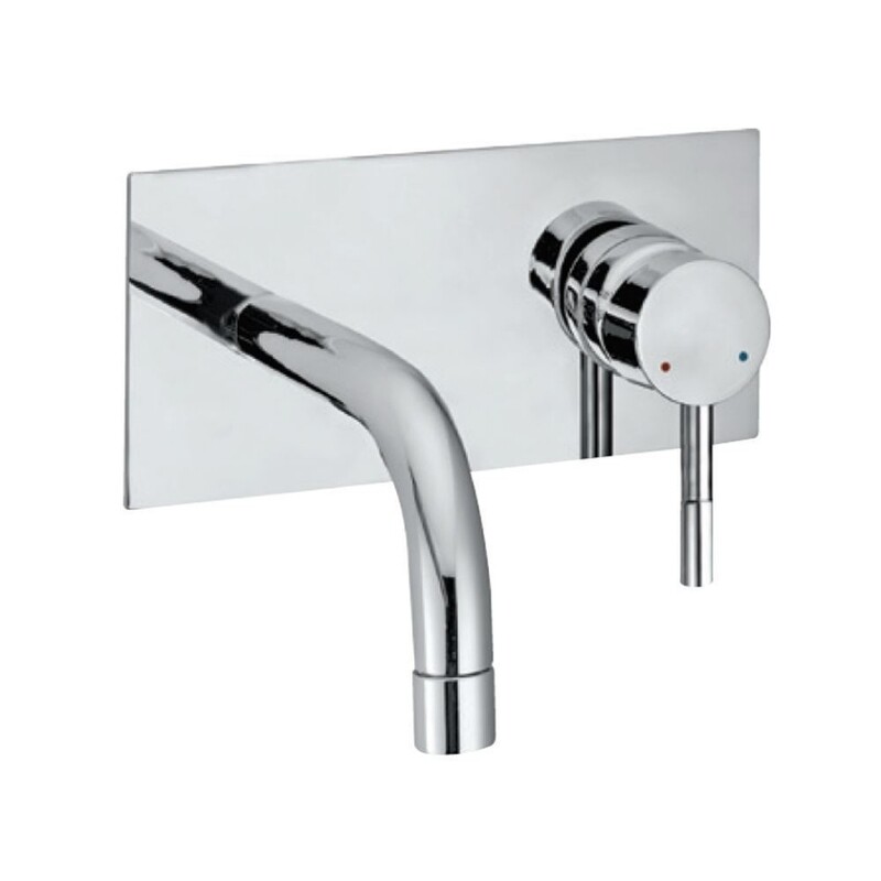Jaquar-Exposed Part Kit of Single Lever Basin Mixer Wall Mounted Consisting of Operating Lever, Cartridge Sleeve, Wall Flange, Nipple & Spout (Compatiblewith ALD-233N & ALD-235N) SOL-6233NK