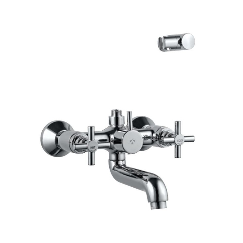 Jaquar-Wall Mixer with Connector For Hand Shower Arrangement with Connecting Legs, Wall Flanges & Wall Bracket For Hand Shower SOL-6267