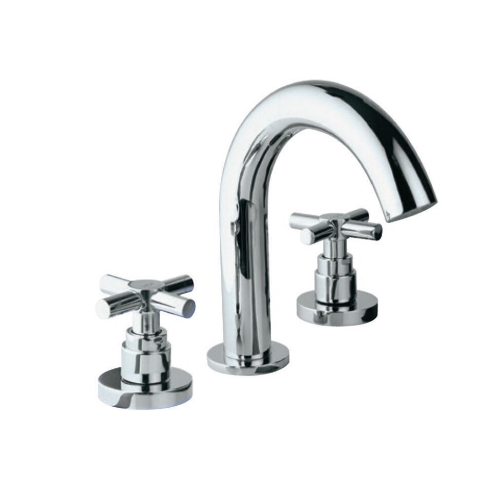 Jaquar-Bath Tub Filler Consisting of 2 Control Cocks and One Spout, 20mm Cartridge Size SOL-6095